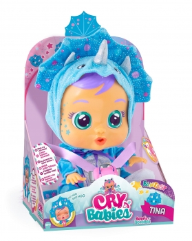 Кукла пупс плакса Cry Babies Tina Плачущий младенец Тина Динозаврик