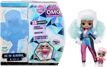 Кукла LOL Surprise OMG ЛОЛ ОМГ Winter Chill Icy Gurl с младшей сестрой Brrr