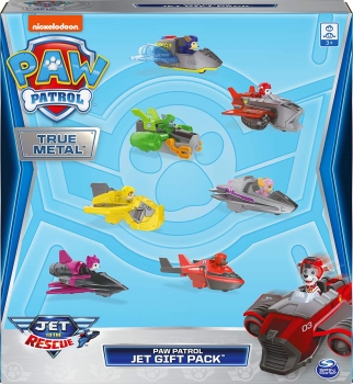 Набор Щенячий Патруль щенков с машинками  Paw Patrol True Metal  Jet to The Rescue