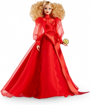  Кукла Барби коллекционная 75-летие Barbie Collector 75th Anniversary Red Chiffon Gown