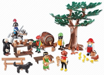 Конструктор Playmobil Плеймобил  6464 Робин Гуд с грабителями Robber Gelage 