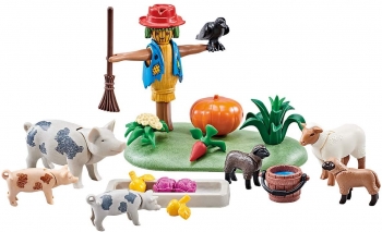 Конструктор Playmobil Плеймобил  9832 Огородное пугало с поросятами и овцами Pigs and Sheep 