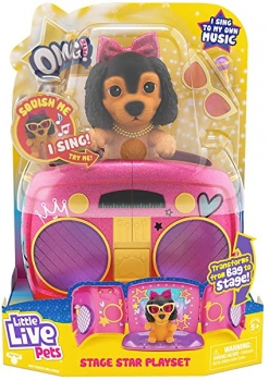Интерактивная собачка сквиш  в переноске Little Live Pets OMG Stage Star 