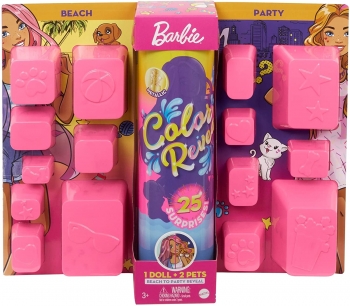 Барби сюрприз Колор Ревил Цветное перевоплощение  вечеринка на пляже Barbie Color Reveal