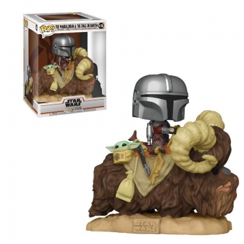 Фигурка Funko Pop  Mandalorian Star Wars Bantha with Child Мандалорец и Малыш Йода 25см