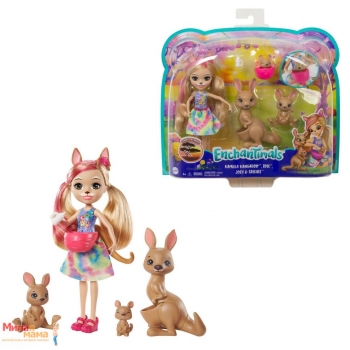 Кукла Энчантималс Enchantimals Семья кенгуру Камиллы Kamilla Kangaroo GTM31