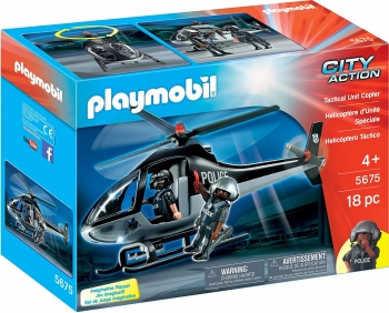 Конструктор Playmobil 5675 Плеймобил Полицейский вертолет специального назначения Tactical Unit Copter 