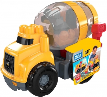 Конструктор мега блокс Mega Bloks Бетономешалка с конструктором First Builders CAT Cement Mixer