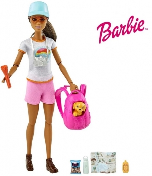 Кукла Barbie Hiking Барби  турист пешие прогулки с питомцем 