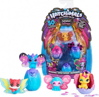 Фигурки Hatchimals CollEGGtibles  Wilder Wings Лоток с 4 фигурками в яйцах c крильями