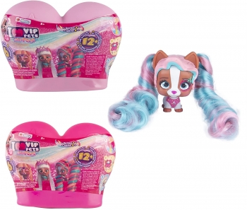 Игровой набор  Домашний любимец с длинными волосами в бутылке VIP Pets Mini Fans