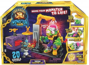 Набор сюрприз Раскопки TREASURE X Gold Mega Monster Lab Золотая мега-лаборатория монстров
