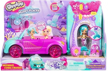 Игровой набор  КАБРИОЛЕТ РУСАЛОЧКИ SHOPKINS HAPPY PLACES MERMAID CONVERTIBLE