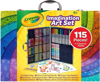  Набор для рисования фроттажа  Крайола Crayola 115 предметов Imagination Inspiration Art Coloring Set Case