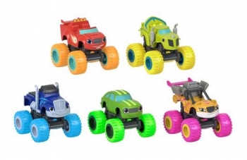 Набор  Вспыш и чудо машинки Fisher-Price Nickelodeon Neon Wheels  Вспыш Рык Зег Крушила Огурчик