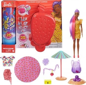 Барби сюрприз Колор Ревил Цветное преображение аромат клубники арбуза  Barbie Color Reveal Watermelon  Strawberry