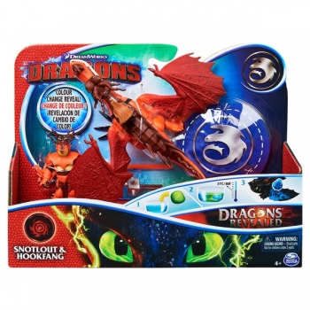 Набор из меняющего цвет дракона Кривоклыка и Сморкалы Кривоклык Hookfang Dragon 