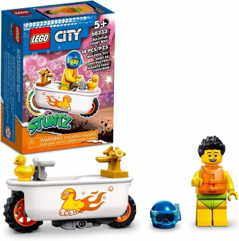 Конструктор Лего Сіті LEGO 60333 City Stuntz Bathtub Stunt Bike Трюковой мотоцикл ванна
