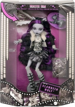 Колекційна кукла лялька Monster High 2022 Clawdeen Wolf  in Black and White, Reel Drama Монстер Хай  Клодін Вульф Драма