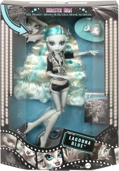 Колекційна кукла лялька Monster High 2022 Lagoona Blue in Black and White, Reel Drama Монстер Хай Лагуна Блу  Драма