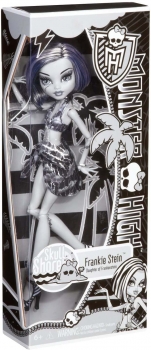 Кукла лялька Monster High 2022 Frankie Stein Skull Shores Black and White Монстер Хай  Френкі Штейн