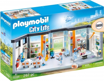 Конструктор Playmobil Плеймобіл 70191  Furnished Hospital Wing  Крило лікарні з обладнанням та меблями