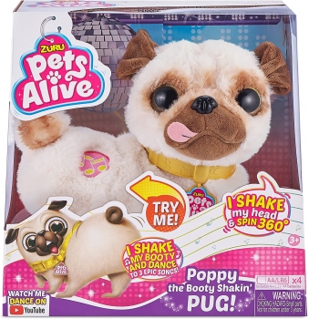 Інтерактивна м'яка іграшка Pets Alive Poppy Танцюючий Мопс