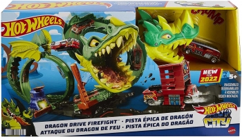 Трек  Хот Вілс Атака вогняного дракона Hot Wheels Dragon Drive Firefight Mattel 