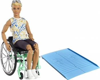 Лялька Барбі Кен шарнірний в інвалідному візку Barbie Ken Fashionistas Wheelchair Tie-Dye 