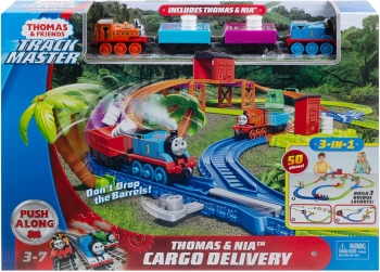 Паровозик потяг моторизований Томас Ніа доставка вантажів Thomas Friends & Nia Cargo Delivery 