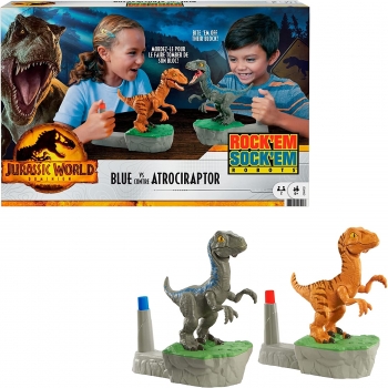 Настільна гра Битва динозаврів Блю проти Артоцираптора Jurassic World Fighting Raptors Blue vs Atrociraptor Rock 'Em Sock 'Em 