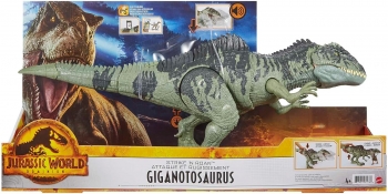 Динозавр Гігантозавр зі звуком 55 см Jurassic World  Dominion Giganotosaurus Dinosaur Toy Strike N Roar 