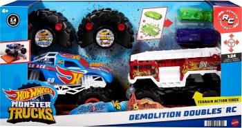 Машинка Хот Вілс Монстер тракс на радіокеруванні 1:24 Hot Wheels Monster Trucks Race Ace vs HW 5-Alarm