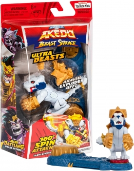 Ігровий набір бійця Акедо Звіриний удар Рипклав Альфавовк  Akedo Beast Strike Ultra Beasts Ripclaw Alphawolf 