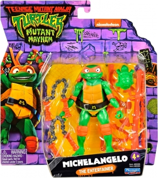 Фігурка Черепашка ніндзя Мікеланджело Michelangelo Teenage Mutant Ninja Turtles Mutant Mayhem 12см 