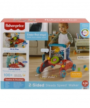 Інтерактивні ходунки Фішер Прайс  Fisher-Price 2-Sided Steady Speed Walker