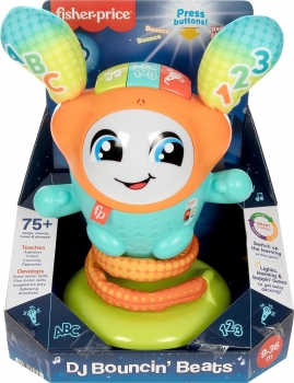Інтерактивна навчальна музична іграшка робот Fisher-Price Baby Toddler Learning Toy Dj Bouncin' Beats