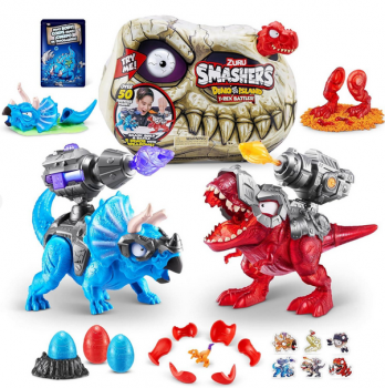 Ігровий набір ZURU Smashers Dino Island T-Rex Battles Surprise Mini Figures Смашерс Динозавр