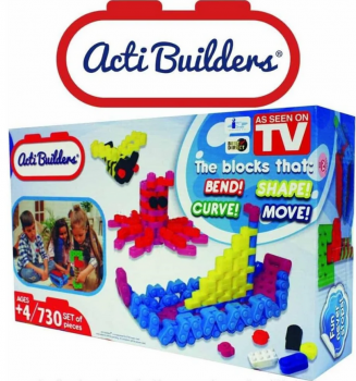 Дитячий розвивальний конструктор Acti Builder Construction Toy Playset 730 деталей 