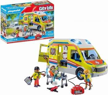Конструктор Плеймобіл Playmobil City Life 71202 Ambulance Машина швидкої допомоги зі світлом та звуком