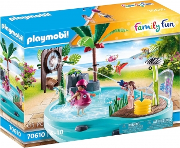 Конструктор Плеймобіл Playmobil 70610 Family Fun Aqua Park Pool аленький басейн з розпилювачем 