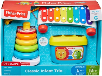 Подарунковий набір Фішер Прайс Піраміда Сортер Ксилофон Fisher-Price Classic Infant Trio 