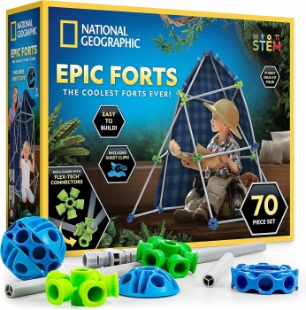 Ігровий набір Епічні форти Намет палатка STEM  NATIONAL GEOGRAPHIC Kids Fort Building Kit 