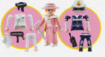 Конструктор Плеймобіл Playmobil 9855 Interchangeable Girl Dress Fire fighter  Karate 