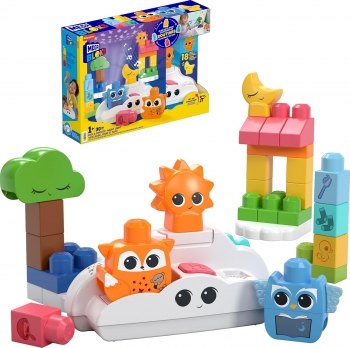 Конструктор мега блокс Нічник проектор MEGA BLOKS Fisher- Price Rise & Snooze Night Light Sensory Block