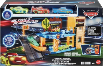 Трек Тачки Гараж Disney and Pixar Cars Glow Racers Copper Canyon Glowing Garage Playset