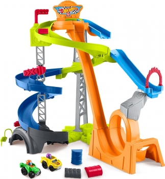 Трек Hot Wheels Fisher-Price Little People Spiral Speedway хот вілс фішер прайс маленькі люди Спіральний спідвей