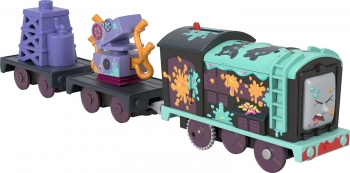 Паровозик потяг моторизований Дізель Thomas & Friends Motorized Toy Train Frosting Diesel Engine Cargo Car & Robot
