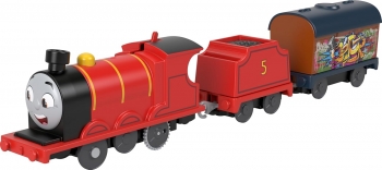 Паровозик потяг моторизований  Джеймс Thomas & Friends Motorized Toy Train Graffiti James Tender & Cargo