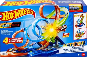 Моторизований Трек Хот Вілс  петля аварій Hot Wheels Action Endless Loop Crash